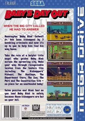 Baby's Day Out (USA) (Proto) box cover back